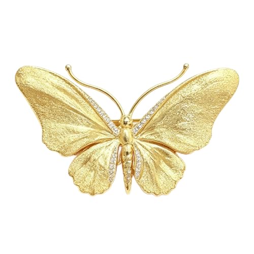 Gold Brooches for Women Butterfly Brooch Pin with Sparkling Crystals