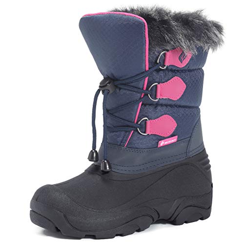 CIOR Kids Snow Boots Girls Boys Outdoor Boots Waterproof for Toddler Warm Boots