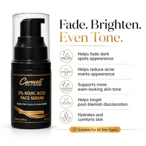 Image of 2% Kojic Acid Face Serum with 2% Alpha Arbutin, 4% Niacinamide, 2% Tranexamic Acid, 1% Licorice Extract, <1% Hyaluronic Acid & 0.5% Madecassoside | Face Serum for Dark Spots Appearance, Acne Marks, Pigmentation, Uneven Skin Tone & Glow | Lightweight & Non-Sticky (10 ml)