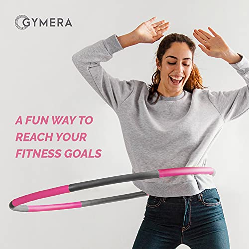 Gymera Weighted Hula Hoop for Weight Loss | Full Body, Low Impact Fun Aerobic Exercise to Burn Calories at Home