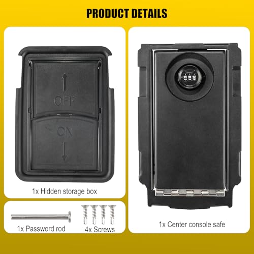 3mirrors Center Console Safe for Honda CR-V 2023-2025 - Heavy-Duty 12-Gauge Steel Gun Safe with Hidden Storage Compartment - Secure Console Vault CRV Accessory by 3mirrors - Image 9