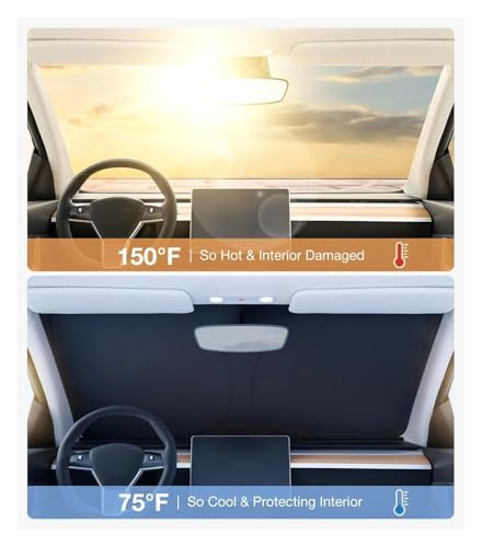 Parasol Tesla Model Y 3 Juniper Highland protector parabrisas térmico plegable 3