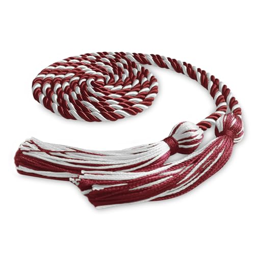 Image of Endea Graduation Single Honor Cord Two-Color (Cardinal /White)
