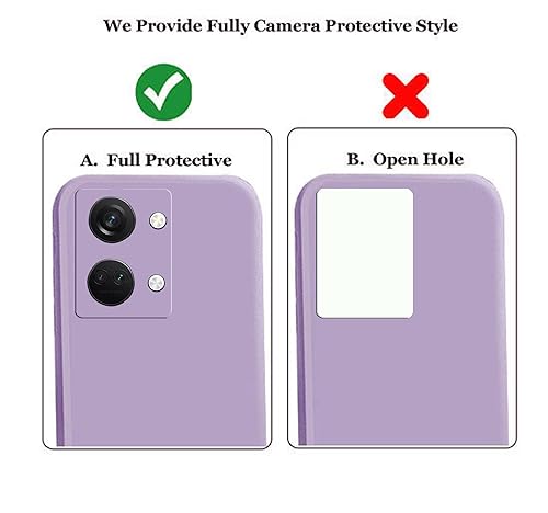 Image of A rtistque Liquid Silicone Matte Shockproof Flexible with Camera Protection Soft Back Cover Case for Oneplus Nord 3 - Purple