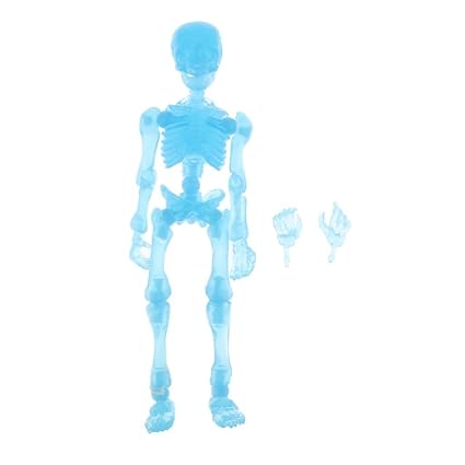 MILAAN Full Body Halloween Skeleton Man w/Hand Groups for Decoration Electric Blue