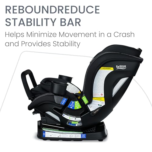 Britax Poplar S Convertible Car Seat, 2-in-1 Car Seat with Slim 17-Inch Design, ClickTight Technology, Onyx