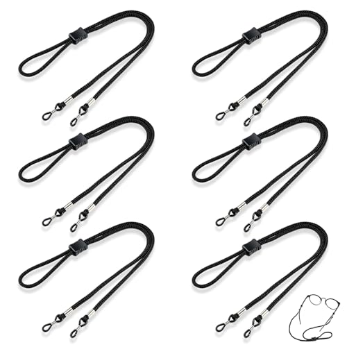 LYQNIHOB Cordon Gafas, 6 Piezas Cordon Gafas Hombre, Ajustable Cordón para gafas, Cuerda Gafas de Sol, Antideslizante Sujeta, Sujeta Gafas, Cadena Gafas Mujer, Cadenas de Gafas Ajustable para unisexo