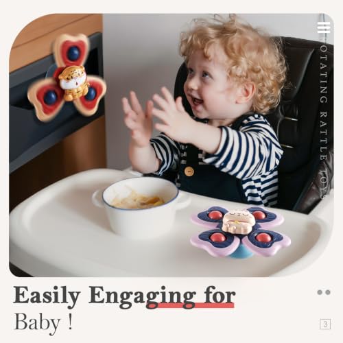 Image of ALASOU Suction Cup Spinner Airplane Travel Toys for 1 Year Old Boy Girl