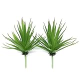 EBUYOM 2 PCS Artificial Succulents Plants Real Touch Lifelike Succulants Plants Faux Greenery Plants