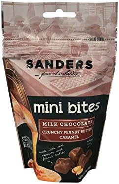 Sanders Fine Chocolates Milk Chocolate Peanut Butter Caramel Mini Bites, 3.75 oz.