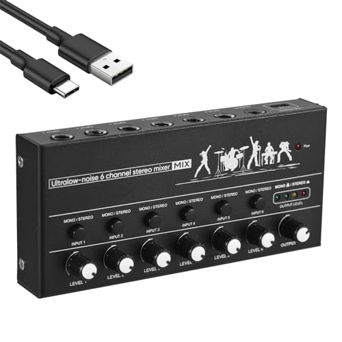 Portatile e conveniente: progettato pensando alla portabilità, questo mixer è leggero e compatto, rendendolo facile da trasportare e da portare ovunque tu vada. L'indicatore di alimentazione ti tiene informato sullo stato di funzionamento, garantendo problemi anche in ambienti bassi. Inoltre, la porta di alimentazione di tipo C offre opzioni di alimentazione convenienti e affidabili.