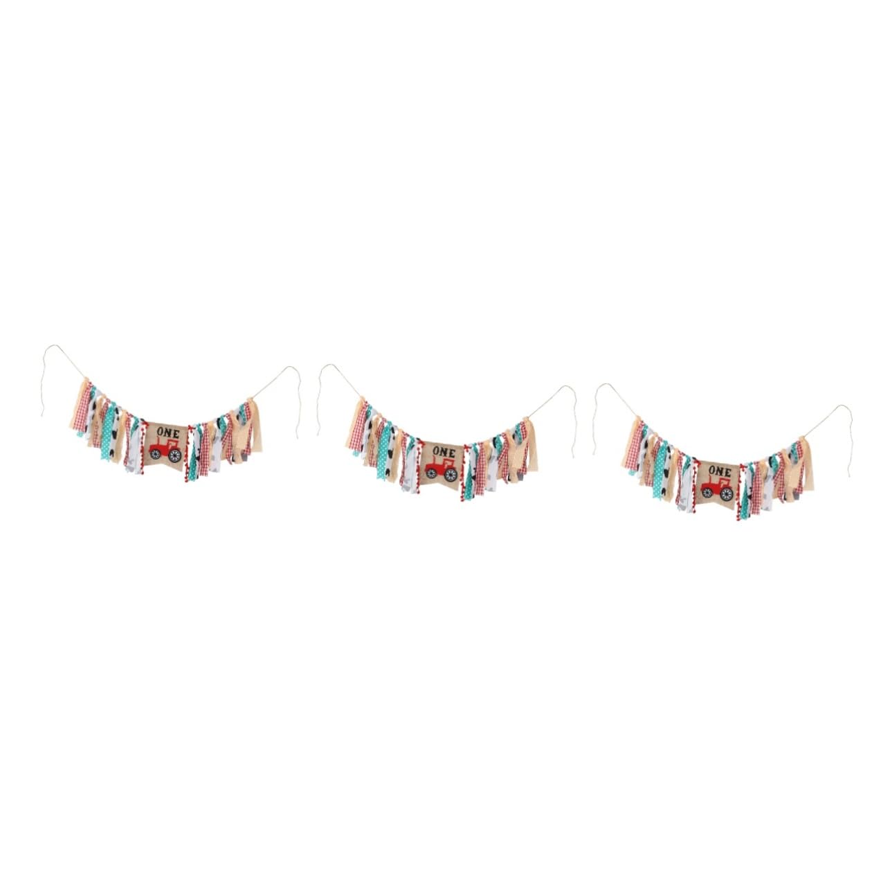 Drapeau de chaise anniversaire coloré, banderole décoration chaise gâteau fête enfant