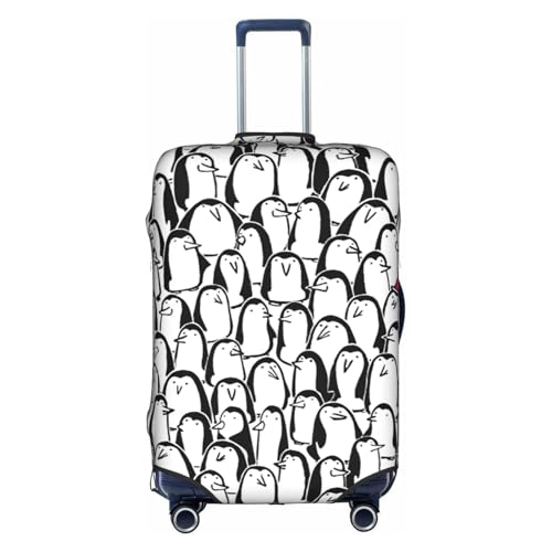 Housse de bagage contre les rayures de valise imprimé pingouin