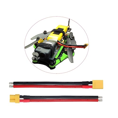 YIXISI 5 Pary XT30 Pigtail, Wtyczka XT30 Męskie Złącze Żeńskie z Przewodem Silikonowym 100mm 14AWG, do Drona RC Lipo Battery FPV