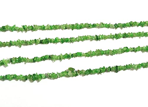 Tsavorite perles de pépites de tsavorite fil continu de 81,3 cm