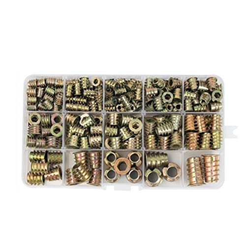 Écrou d'insertion en bois pour réparer meuble branlant, kit de douilles filetées M4 M6 M8 M10 zinc
