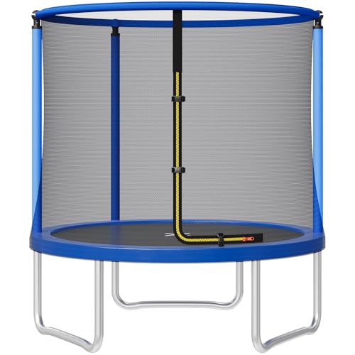 JUMMICO 183/220/290/360 CM Trampoline Outdoor with Safety Enclosure Net Outdoor Round Garden Trampoline for Kids & Adults Spring Tool Home Fitness Family Play Equipment