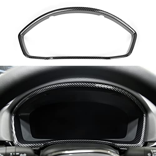 Image of Car Dashboard Cover Trim Frame Decals for 2022 2023 2024 2025 2026 Honda Civic 11th Gen Accessories ABS Carbon Fiber Interior Stickers