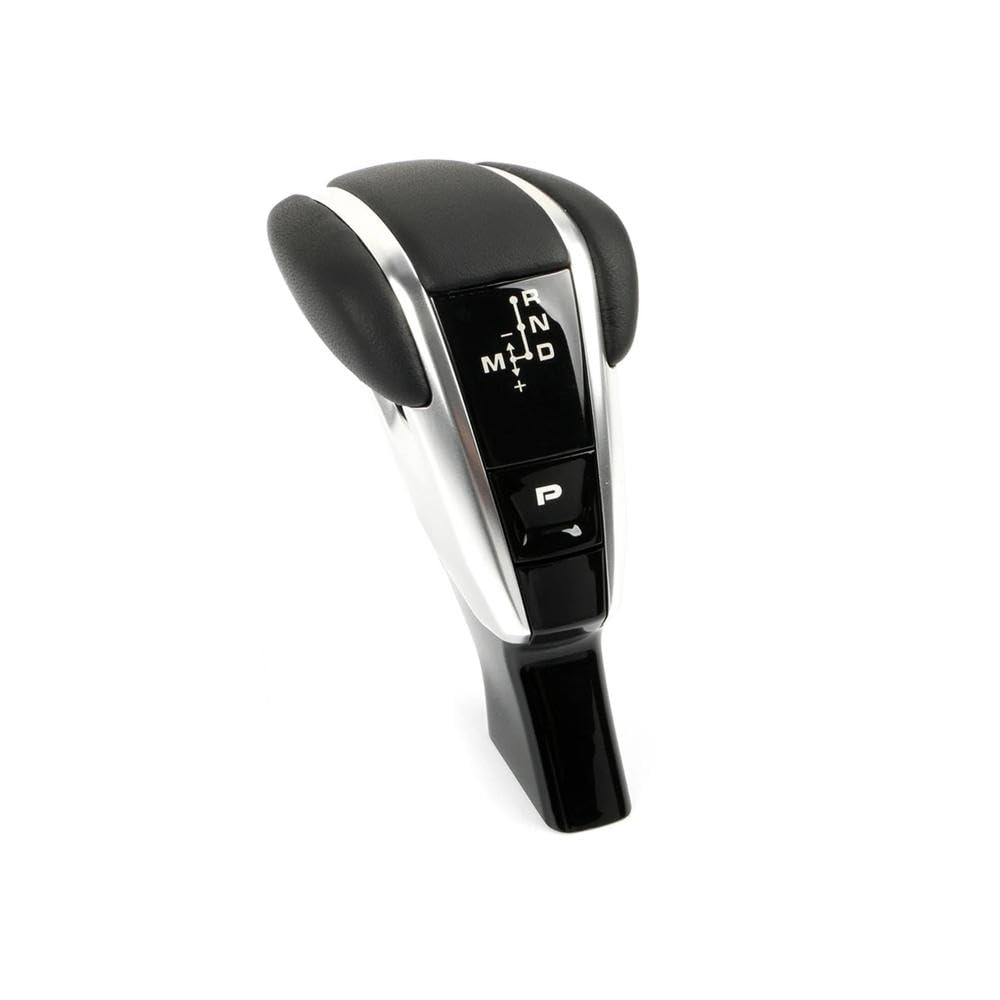 HYASDBWE for Porsche Cayenne 2018-2023 Direct Replacement Carbon Fiber Leather Center Console Gear Shift Lever Knob Gear Shifter Parts(Black)