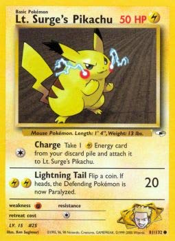 Pokemon - Lt. Surge39;s Pikachu (81/132) - Gym Heroes : Amazon.ca