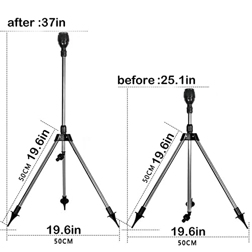 Hatak Telescopic Rotating Tripod Sprinkler-Lawn Sprinklers For Yard Large Area-360°Rotating Stainless Steel Sprinkler Tripod-Applicable To Garden Large Yard Impact Sprinkler (1 Pcs) #TOP5