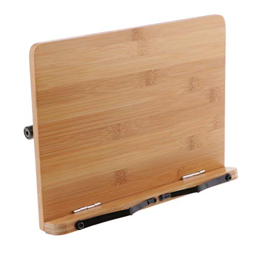 Atril plegable para Libros de Estudio Bambú Tableta Ordenador Ipad Iphone, Regalo Ideal para Lectores