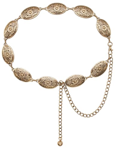 TOPACC Gold Concho Belt for Women Cowboy...