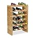 Produktbild Relaxdays, Natur Weinregal stapelbar, Bambus Flaschenhalter für 36 Flaschen Wein, erweiterbarer Weinständer mit 6 Ebenen, 6 Ablagen