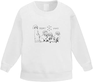 Azeeda 'Merry Christmas Meerkats' Kid's Sweatshirt/Jumper (3-4 Years) (KW00025627)