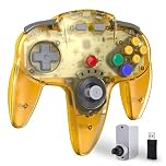 miadore Wireless N64 Switch Online Controller For Switch 1 2/OLED/Lite/N64 Console/Windows PC/iOS Mac/Raspberry Pi,PC Controller with 2.4GHz USB Receiver & N64 Receiver,Plug & Play,Built-in Rumble