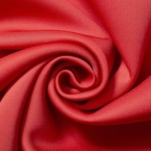 Scuba Knit Fabric Neoprene Polyester Spandex Sold BTY 58'' Wide (Red)