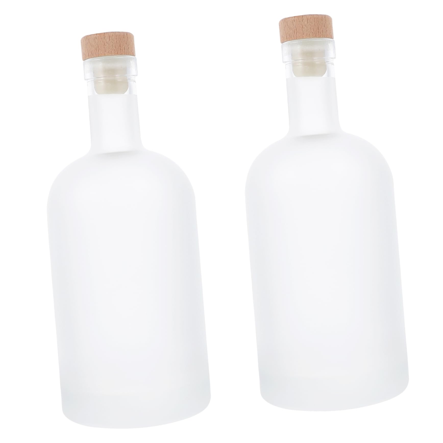 BRIGHTFUFU 2Pcs Frosted Wine Bottles Refillable DIY Liquor Bottles with Cork for Crafting Parties and Home Brewing Literary Wine Jar for Creative Drinks