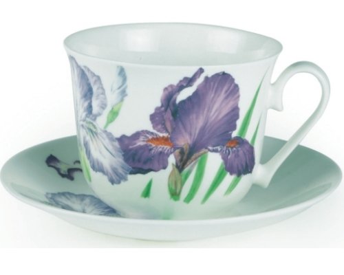 Roy Kirkham Tasse Jumbo avec Soucoupe Iris
