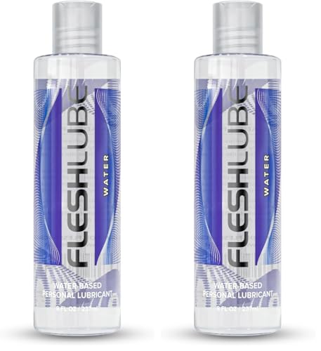 Image of Fleshlight Fleshlube Water | 8 Ounce Lube | for Men, Women and Couples (Pack of 2)