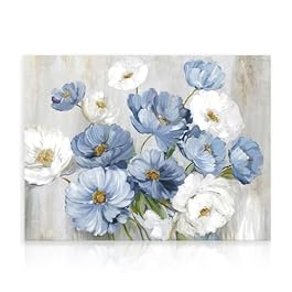 Blue White Floral Wall...