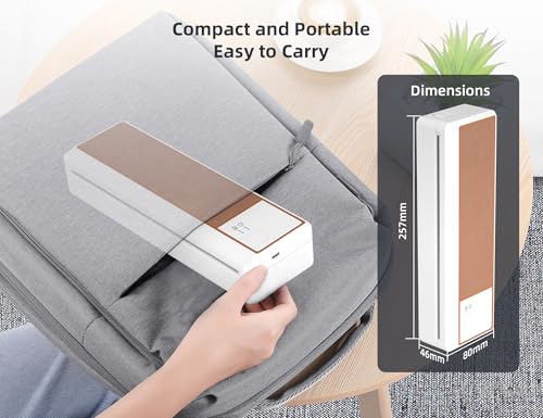 BORN4SHIP Inkless Portable Printer - Thermal Printer 8.5 x 11, Bluetooth Wireless for Travel, 300DPI, Suitable for US Letter