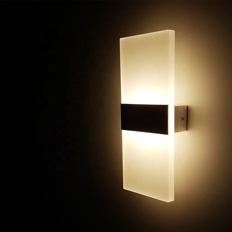 TAOZUYINGModernSimpleWallLamp,SquareWallLamp,Led,DressingRoom,Bedroom,LivingRoomCorridor,VillaTerrace,GardenBalcony./Black/ColdWhite/White/ColdWhite marriage