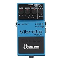 Boss VB 2W Vibrato Waza Craft Guitar Pedal Custom mode features a completely new vibrato sound with a unique filter wave. Standard mode provides faithful reproduction of the vintage VB 2 Vibrato sound. Analog circuit with BBD vibrato line Control the...