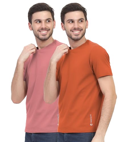 Image of Freecultr Truly Classic Organic Men's Cotton T-Shirt | Solid Round Neck Half Sleeve | Plain Stylish t Shirts | Regular Fit | Casual Comfortable T Shirt for Man