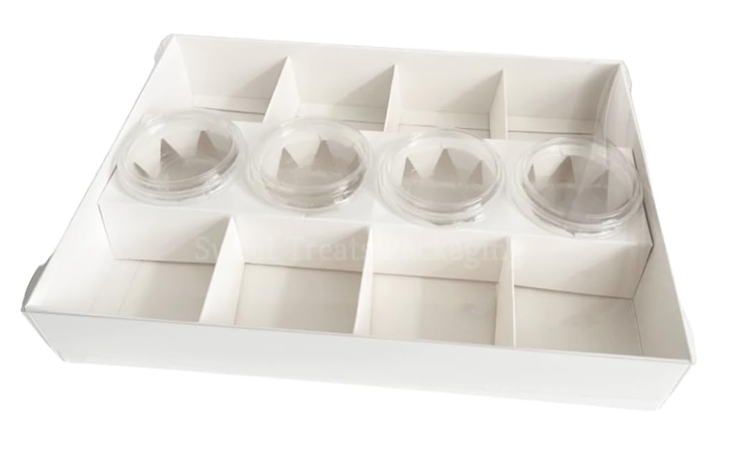 Lot de 10 boîtes à fondue avec couvercle transparent