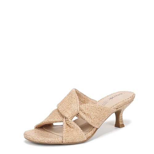 LifeStride Womens Nori Heeled Sandal Natural Tan Raffia 8 M