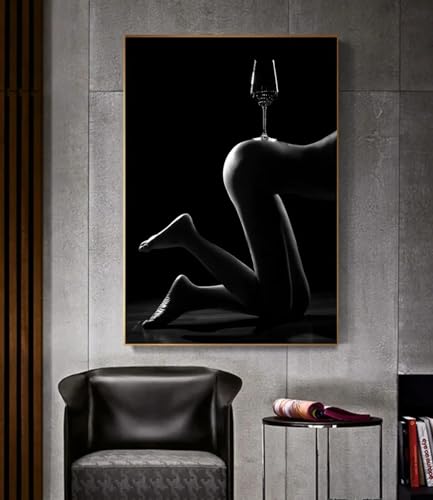Peinture sur toile femme nue en voiture décoration d'intérieur haut de gamme 70x100cm