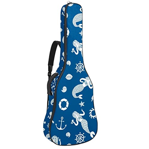 Sac à dos pour guitare acoustique contre la pluie avec organiseur et motif requin original