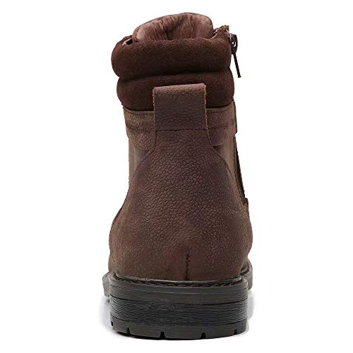 Men's Casual Combat Boots Motorcycle Chukka Oxfords Ankle Dress Boots Coffee 10 #TOP5