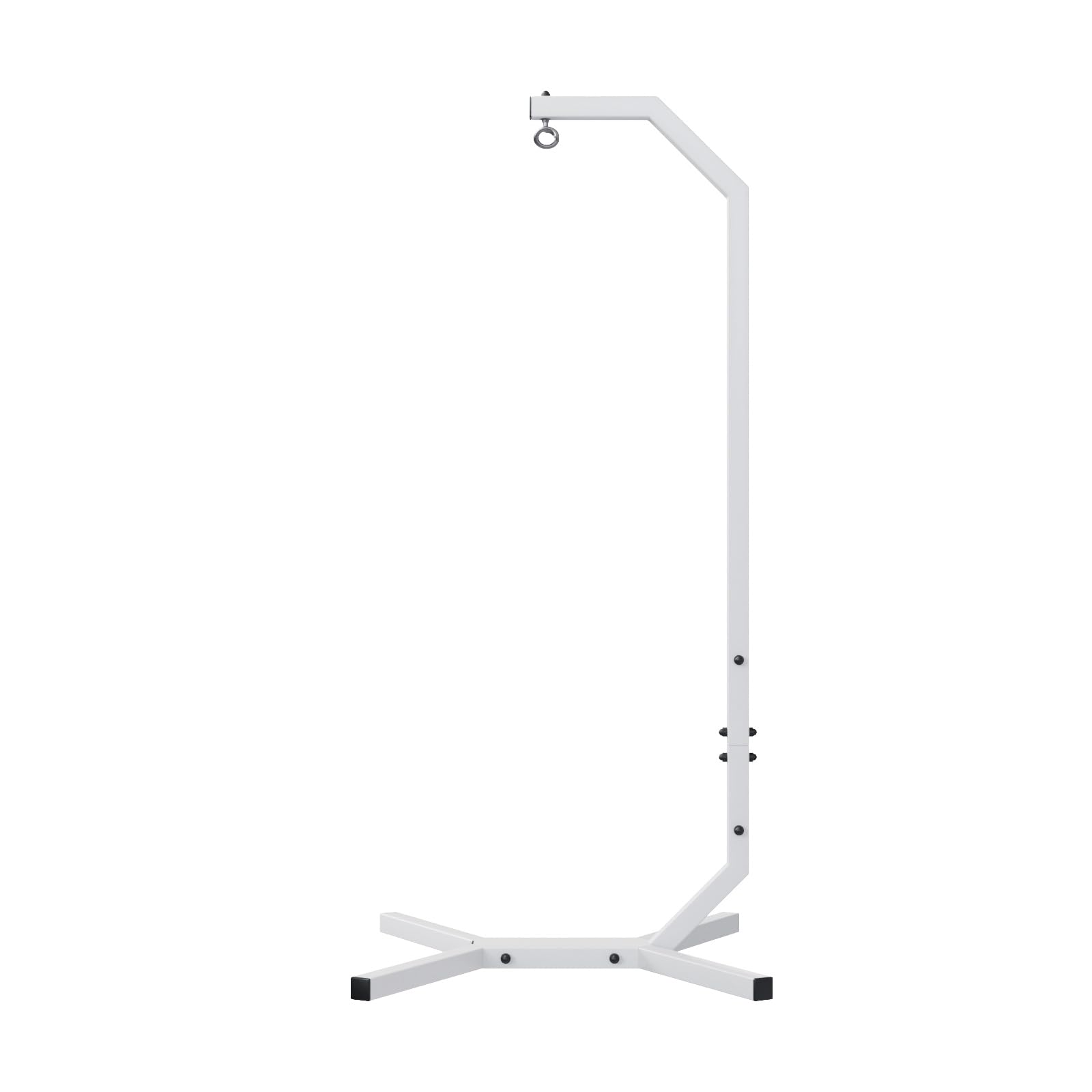 QLS Hängesessel Gestell 203 cm aus Stahl mit Haken bis 100 kg Weiß | Robuste Stahlkonstruktion mit wetterfester Pulverbeschichtung, geeignet für Garten, Balkon, Terrasse und Innenbereich