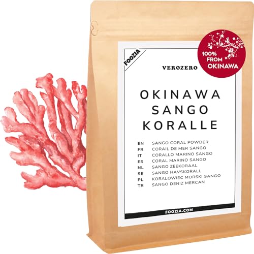 Sango Meereskoralle Pulver Reine Sango Meereskoralle aus Japan Okinawa 100% Natürlich 2:1 20% Calcium & 10% Magnesium 150g von Foozia
