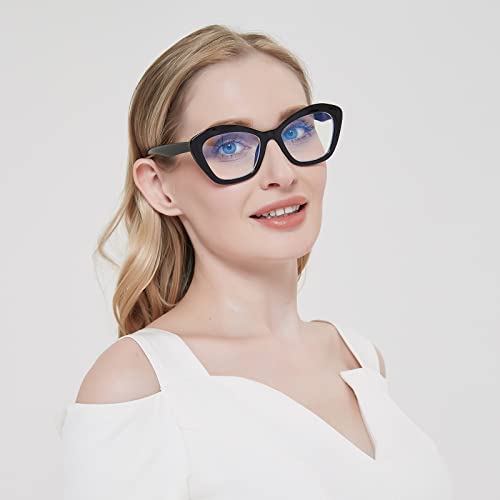 Bifocal Reading Glasses For Women Designer Cat Eye Oversized Frame Blue Light Blocking Readers Oprah Style Eyewear 2 Pack 2.5 #TOP7