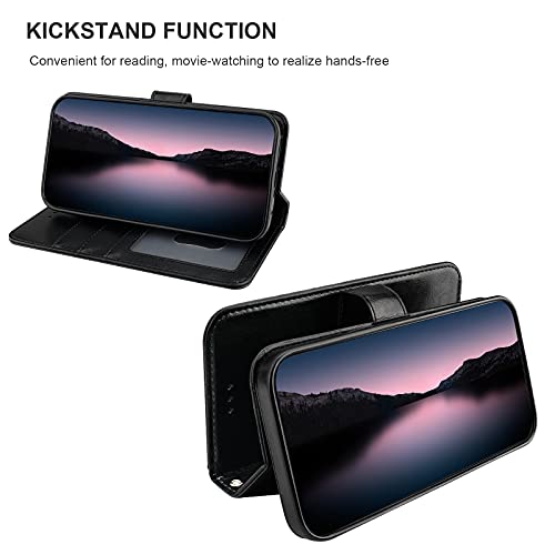 Bocasal Detachable Wallet Case for iPhone 13 RFID Blocking Card Slots Holder Premium PU Leather Magnetic Kickstand Shockproof Wrist Strap Removable Flip Protective Cover 5G 6.1 inch (Black) by Bocasal - Image 7