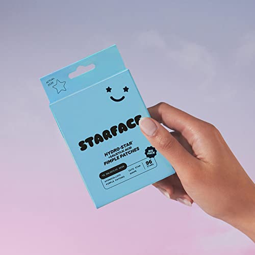 Starface Hydro-Star + Salicylic Acid Big Pack, Hydrocolloid Pimple Patches With 1% Salicylic Acid, Helps Soothe Deep Spots, Cute Star Shape (96 Count) #TOP1