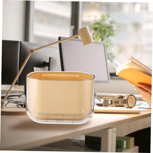 Mini caneca de basura blanca rectangular para escritorio miniatura 5